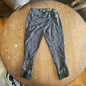 Size S Avia Heather Grey and Black Leggings